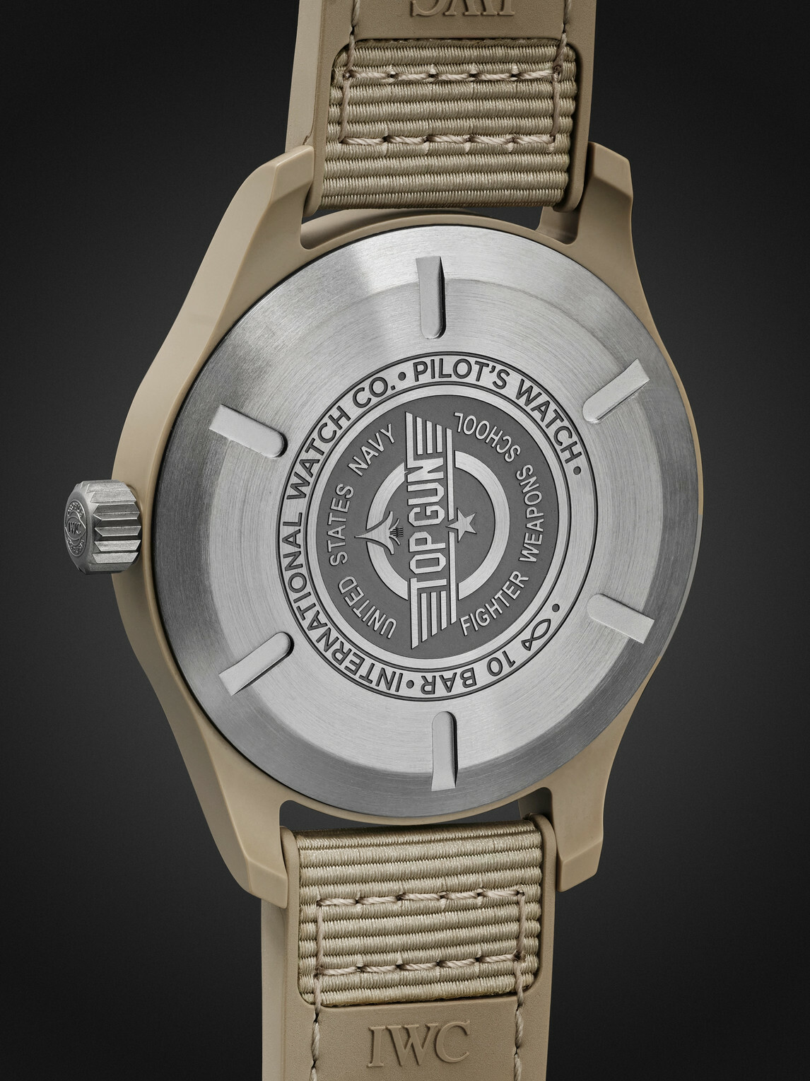 IWC Schaffhausen - Pilot's Top Gun Mojave Desert Automatic 41mm Ceramic, Rubber and Grosgrain Watch, Ref. No.: IW328106