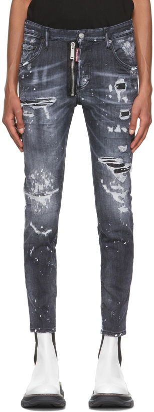 Photo: Dsquared2 Black Ripped Wash Twinky Jeans