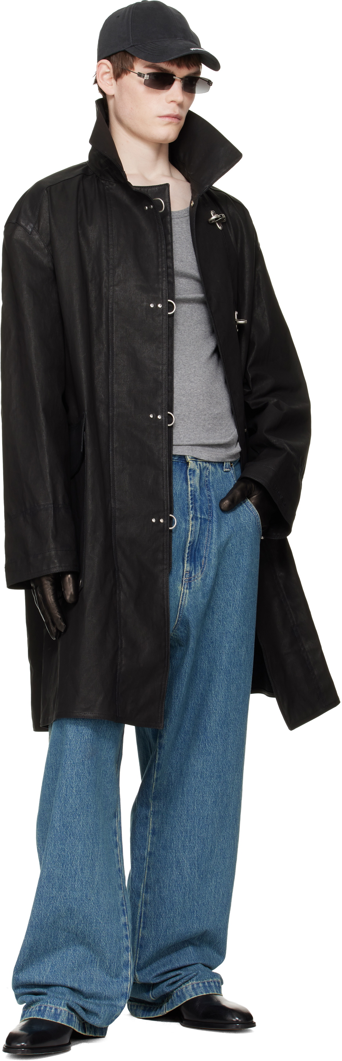 VETEMENTS Black Fireman Hooks Coat