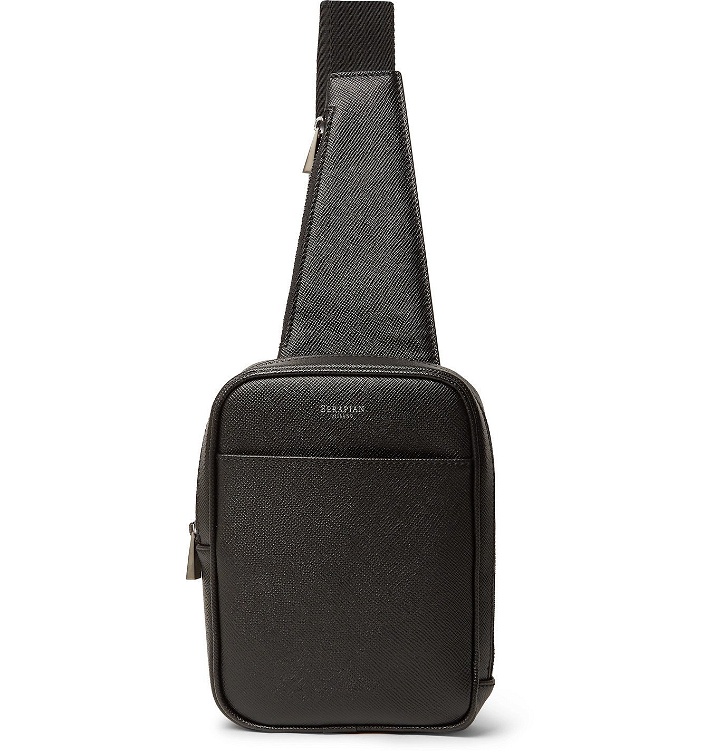 Photo: Serapian - Cross-Grain Leather Backpack - Black