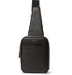 Serapian - Cross-Grain Leather Backpack - Black