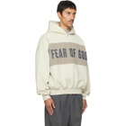 Fear of God ESSENTIALS Gray Cropped Relaxed Paneled Hoodie