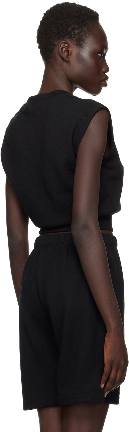 ÉTERNE Black Sleeveless Sweatshirt