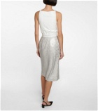 Jacques Wei Sequined snake-effect midi skirt