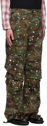 AFTER PRAY Khaki Military Camo Cargo Pants