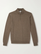 Sunspel - Cashmere Half-Zip Sweater - Brown