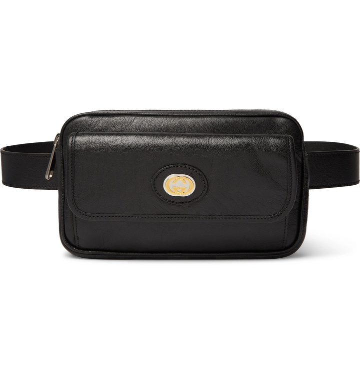 Photo: Gucci - Morpheus Textured-Leather Belt Bag - Black