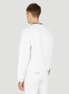 Bianchetto Collarless Denim Jacket in White