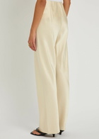 Vince Colette Wide-leg Satin Trousers Off White