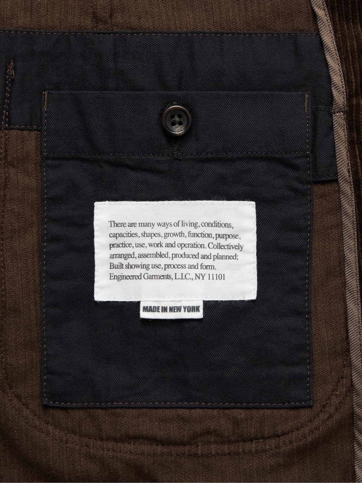 Engineered Garments - NB Cotton-Corduroy Suit Jacket - Brown