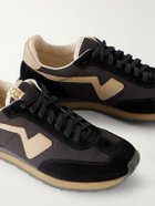 Visvim - FKT Runner Leather and Suede-Trimmed Canvas Sneakers - Black