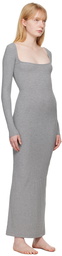 SKIMS Gray Soft Lounge Long Sleeve Maxi Dress