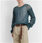Nicholas Daley - Crocheted Jute and Cotton-Blend Belt - Multi
