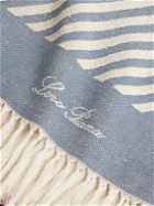 Loro Piana - Moai Fringed Striped Cotton-Bouclé Beach Towel