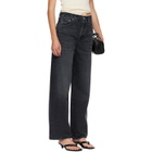 AGOLDE Black Low Slung Baggy Jeans