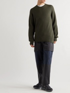 Folk - Patrice Ribbed Cotton and Wool-Blend Sweater - Green