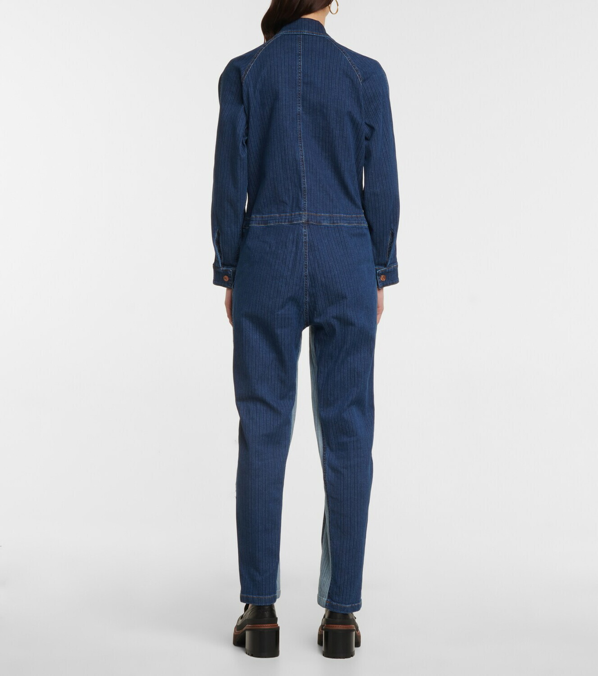 See By Chloé Striped denim jumpsuit