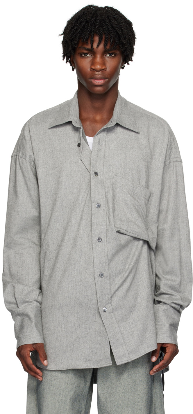 Marina Yee Gray Maxi Fold Shirt