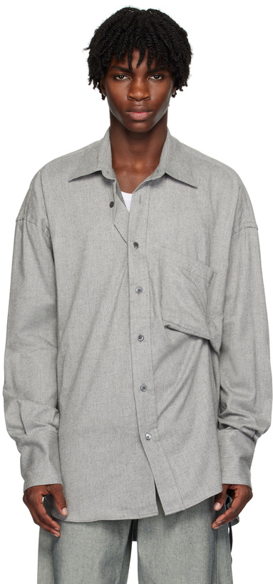 Photo: Marina Yee Gray Maxi Fold Shirt