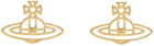 Vivienne Westwood Gold Thin Lines Flat Earrings