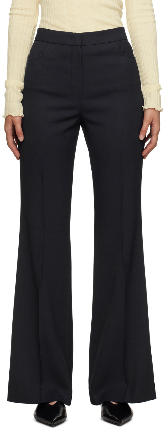 Recto Navy Flared Trousers Recto