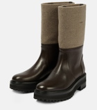 Gabriela Hearst - Aidan leather and cashmere felt boots