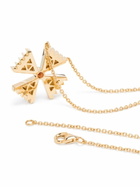 Harwell Godfrey 18K Yellow Gold Cross Diamond And Sapphire Pendant Necklace