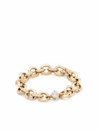 Lizzie Mandler Fine Jewelry 18K Yellow Gold Micro Chain Diamond Ring