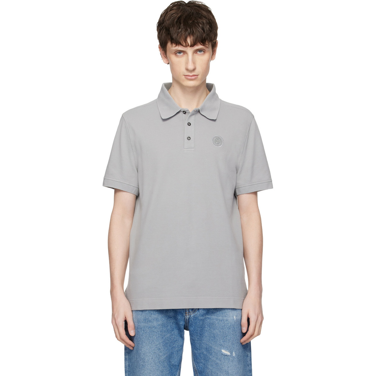 Canada Goose Gray 'Tonal Label' Beckley Polo
