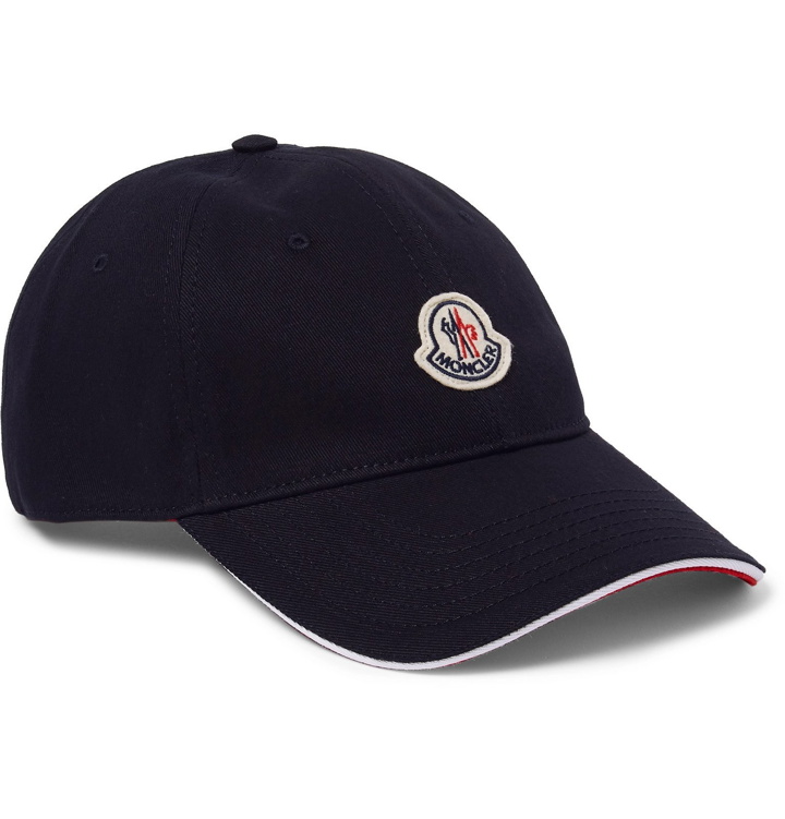 Photo: Moncler - Logo-Appliquéd Cotton-Twill Baseball Cap - Blue