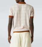 King & Tuckfield Checked wool polo shirt