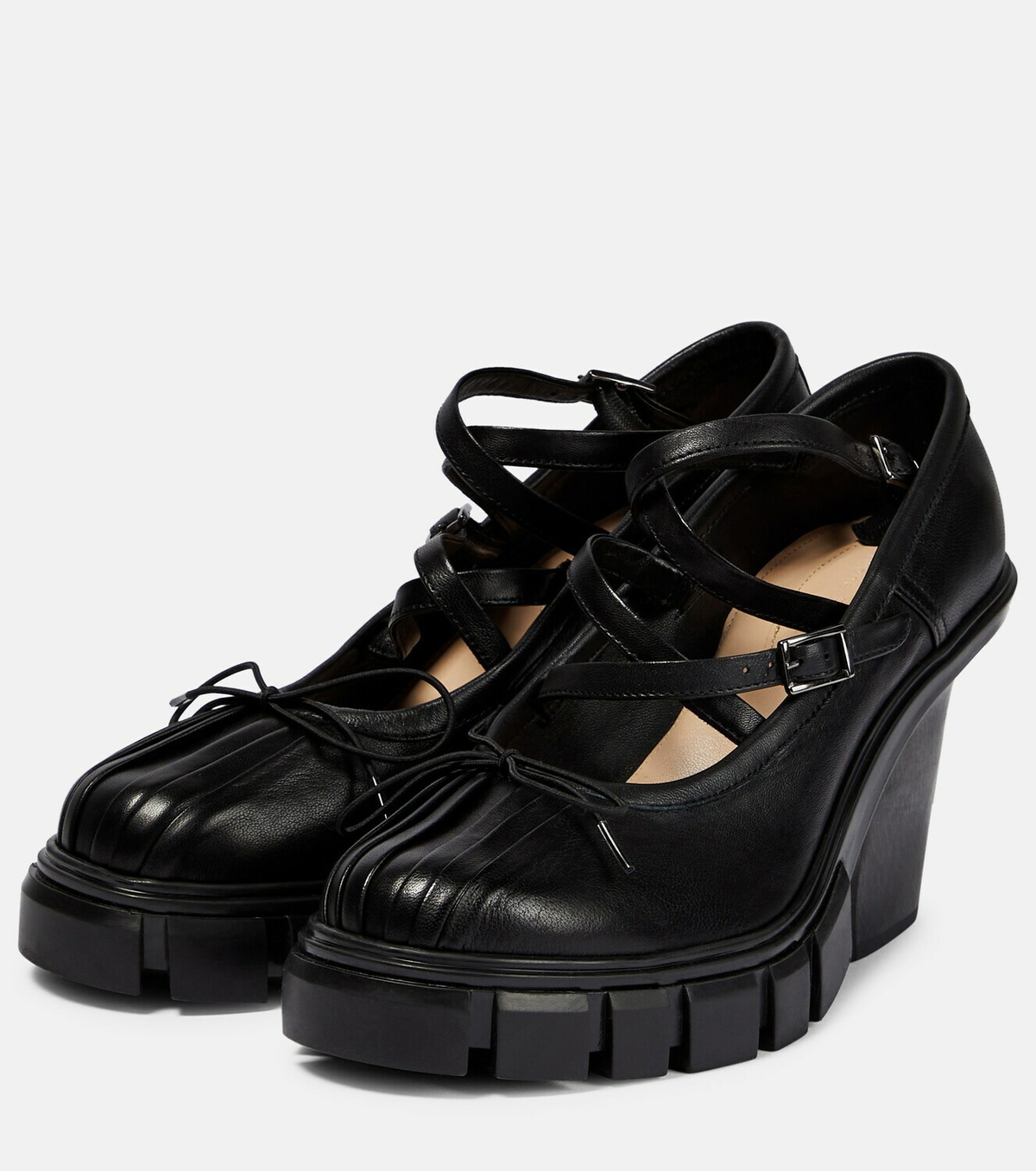 Simone Rocha - Trek leather pumps Simone Rocha