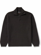 Zegna - Oasi Waffle-Knit Cashmere Sweater - Brown