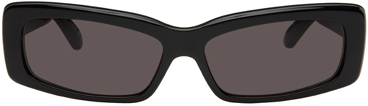 Photo: Balenciaga Black Oversize Rectangle Sunglasses