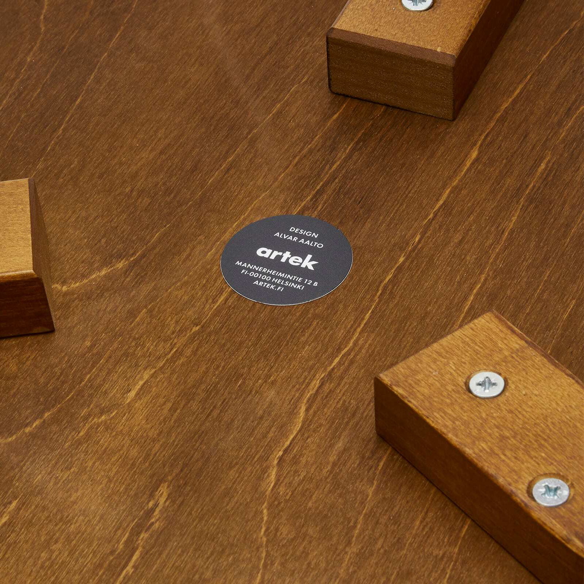 Artek Alvar Aalto 1933 Stool 60 in Walnut Stained Birch 