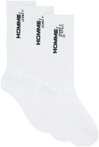 HommeGirls 3-Pack White Original Tube Socks