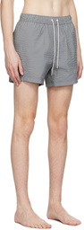 Thom Browne Gray Striped Swim Shorts