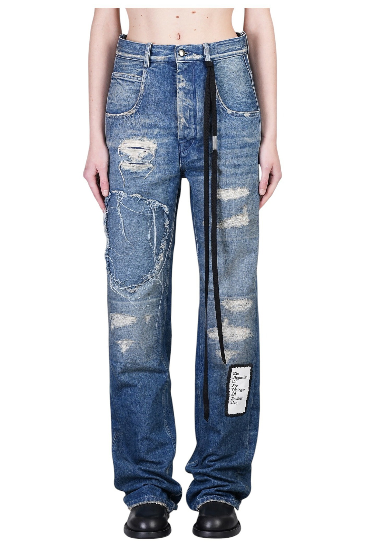 Ann Demeulemeester - Dorothee wide-leg cotton canvas pants