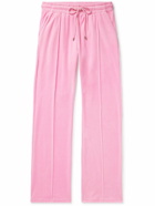 POLITE WORLDWIDE® - Day Dreamer Straight-Leg Cotton-Blend Velour Sweatpants - Pink