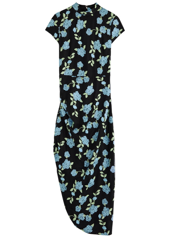 Rotate Bridal floral-appliqu midi dress ROTATE Birger Christensen