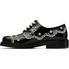 Simone Rocha Black Floral Lace Brogue Derbys