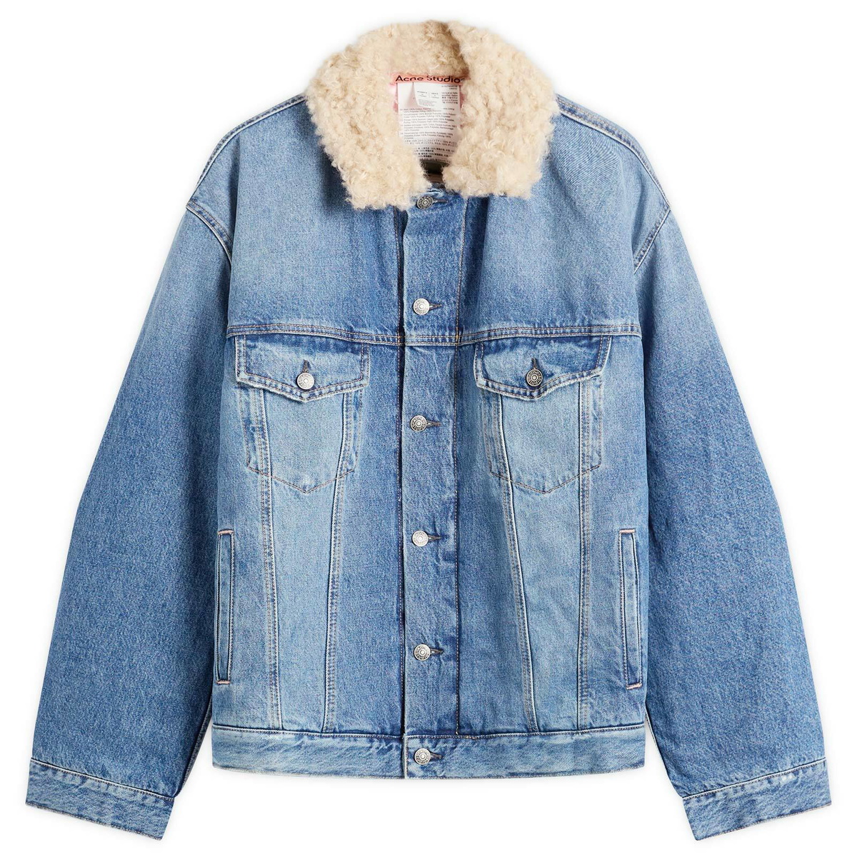 Acne Studios Grey Magma Check Coat Acne Studios