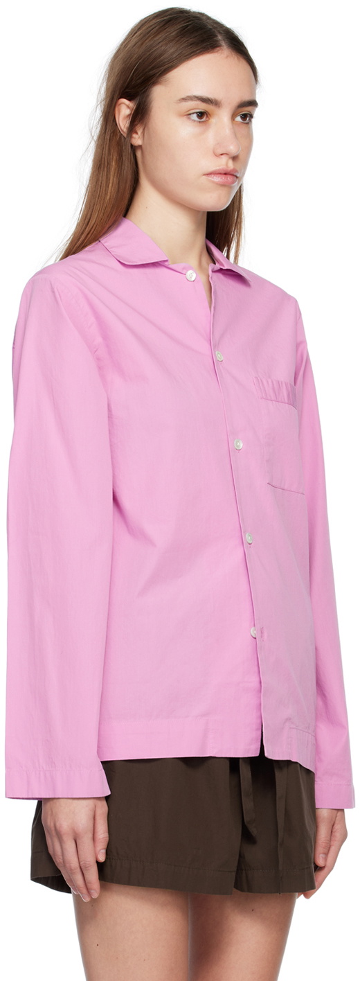Tekla Purple Pyjama Shirt
