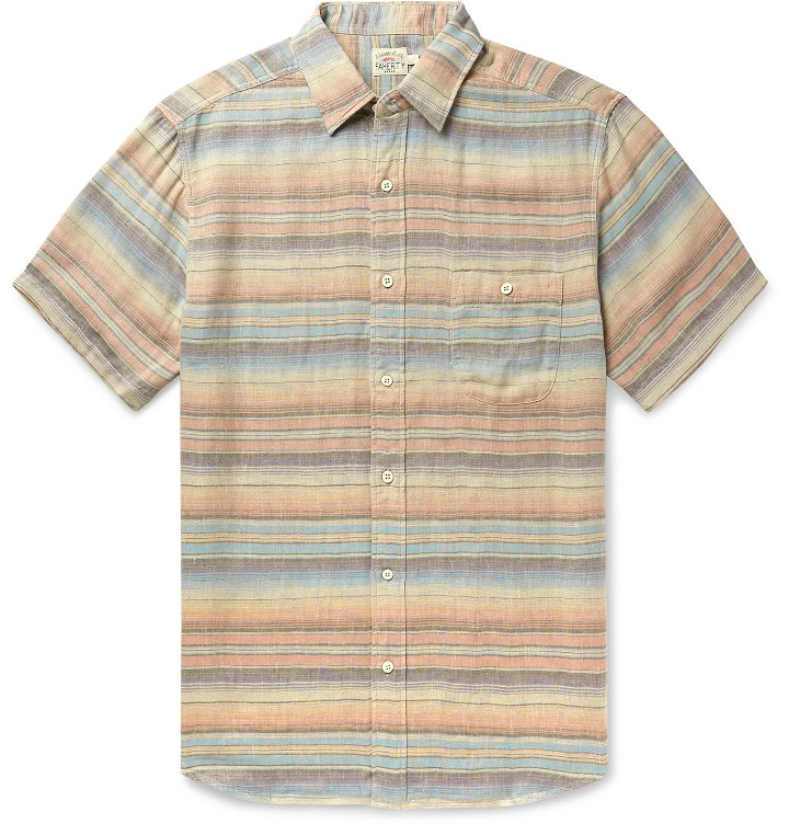 Photo: Faherty - Coast Tencel and Linen-Blend Shirt - Neutrals