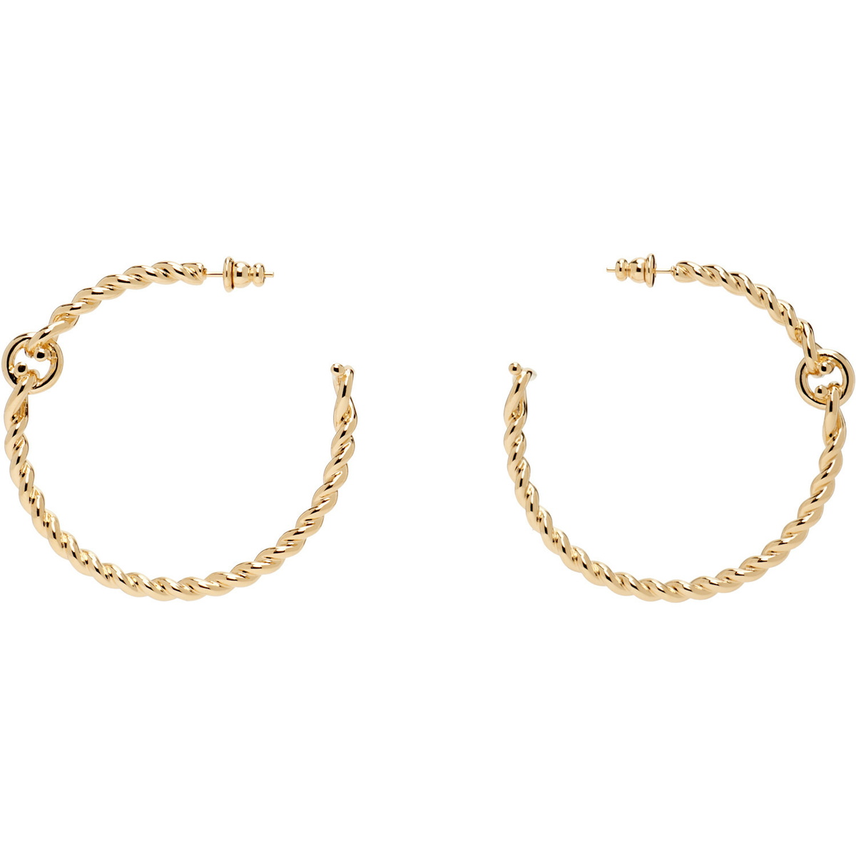 Ferragamo Twisted Chain Gancini Hoop Earrings
