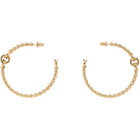 Ferragamo Twisted Chain Gancini Hoop Earrings