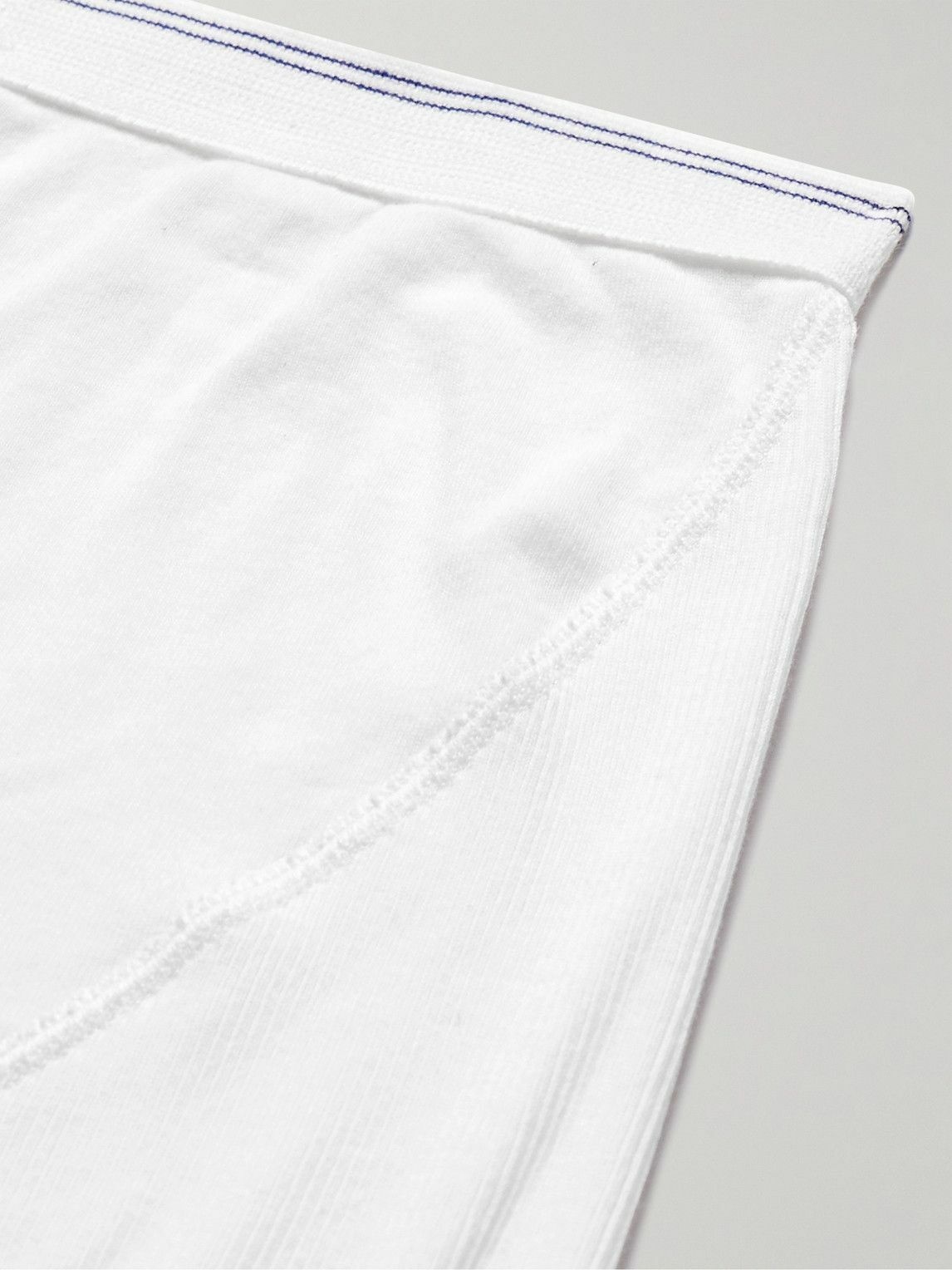 Schiesser - Friedrich Ribbed Organic Cotton-Jersey Boxer Briefs - White  Schiesser
