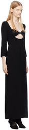 BEVZA Black Seashell Bra Maxi Dress