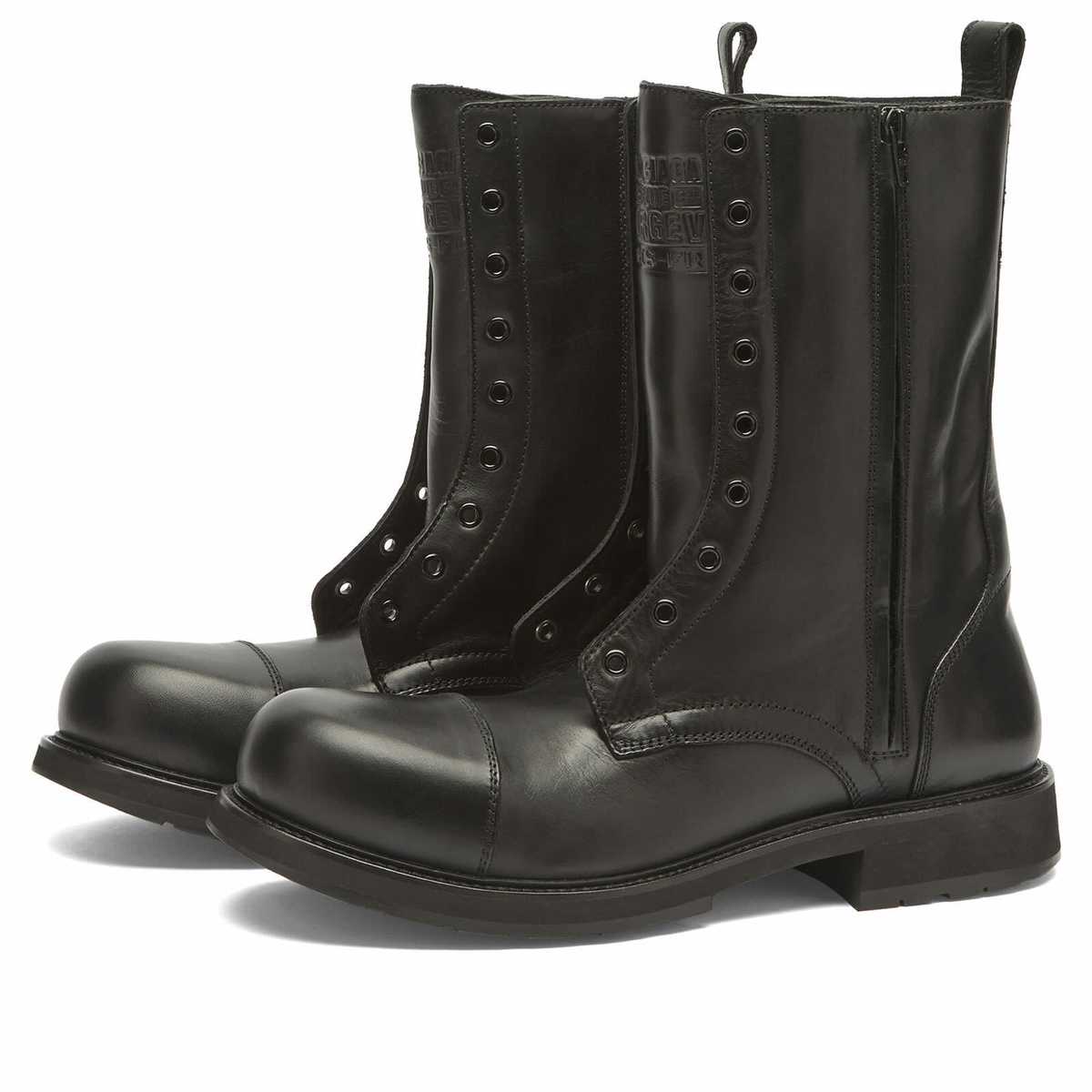 Balenciaga Men's Laceless Truck Lace Up Boot in Black