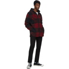 Levis Black and Red Sherpa Jackson Overshirt